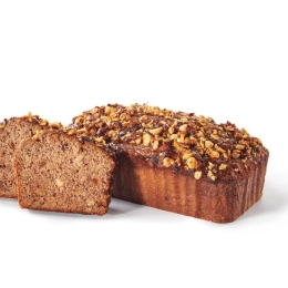 CAKE DE HARINA DE CASTAÑA, MIEL DE CASTAÑO, AVELLANA Y JENGIBRE CONFITADO